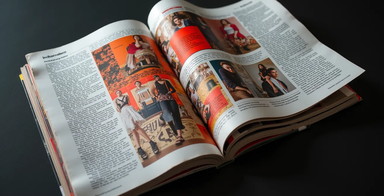 Künstlerische Darstellung eines Anti-Moodboards mit durchgestrichenen Modetrends, das die Ablehnung von Trends zugunsten des persönlichen Geschmacks symbolisiert.