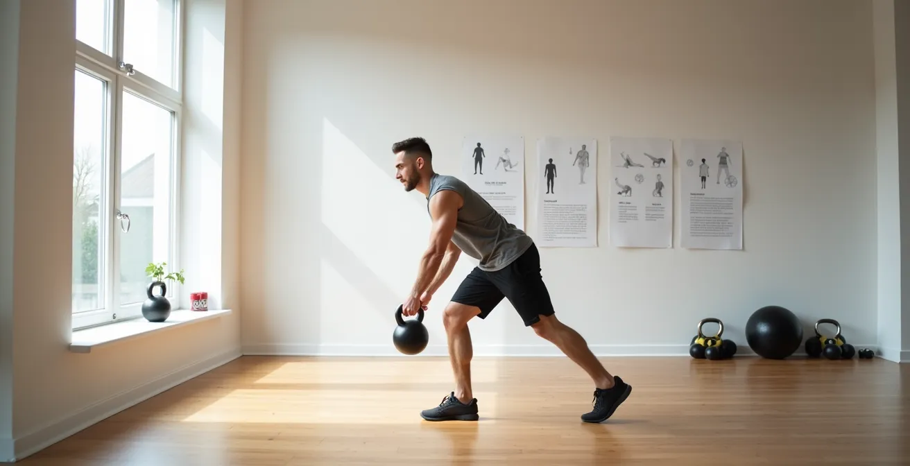 Splitscreen zeigt sechs fundamentale Bewegungsmuster in Trainings- und Alltagssituationen