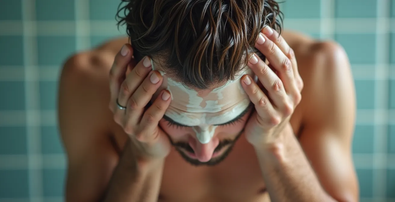 Zeiteffiziente Anwendung einer Haarmaske während der Morgenroutine