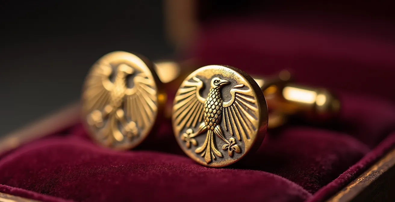 Antike Manschettenknöpfe aus der Zeit des deutschen Kaiserreichs